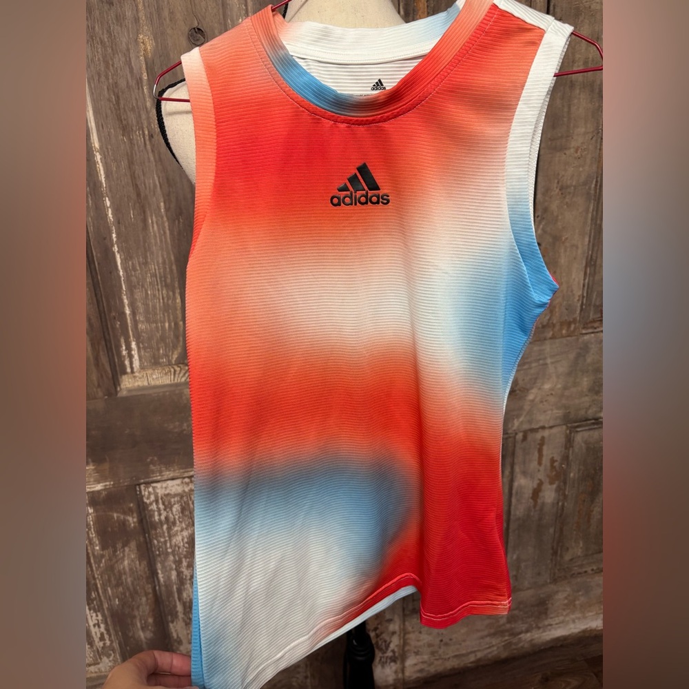 Adidas Red and Blue Ombre Tank Top
